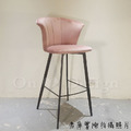 LUXURY 美式 設計款 兩種高度 酒吧 餐廳 海瑟 絨布 吧台椅-粉色_4 LUXURY 美式 設計款 兩種高度 酒吧 餐廳 海瑟 絨布 吧台椅-粉色_4