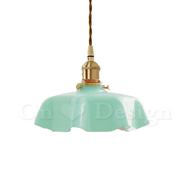 Loft 復古酒吧 工業 手工 吹製玻璃 復古玻璃 石榴裙 玻璃 吊燈-粉綠 Loft 復古酒吧 工業 手工 吹製玻璃 復古玻璃 石榴裙 玻璃 吊燈-粉綠