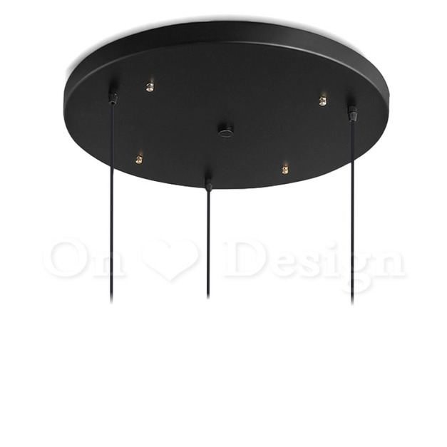 吊燈專用 三燈串聯 吸頂盤座 三孔盤 圓形 黑 50 CM 吊燈專用 三燈串聯 吸頂盤座 三孔盤 圓形 黑 50 CM