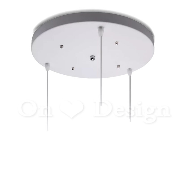 吊燈專用 三燈串聯 吸頂盤座 三孔盤 圓形 白 40 CM 吊燈專用 三燈串聯 吸頂盤座 三孔盤 圓形 白 40 CM