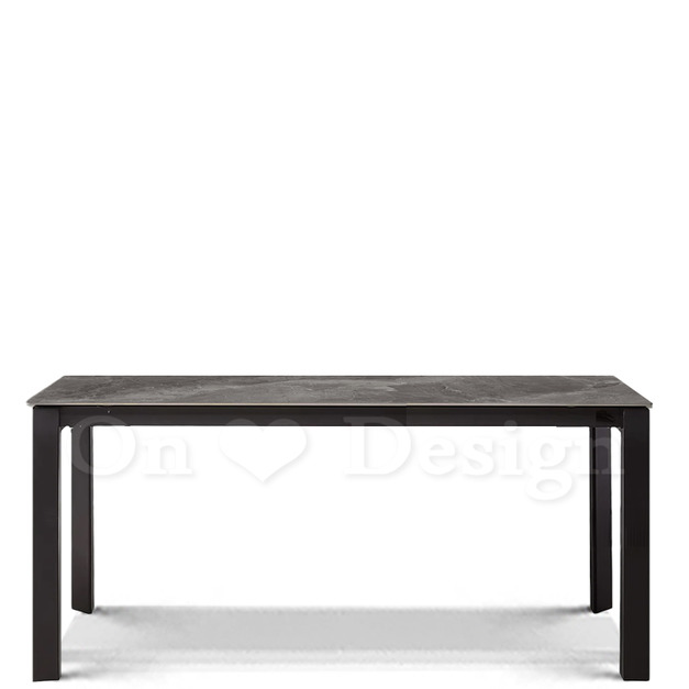 美式  Vintage LOFT 法式  簡約  鐵件 義大利灰紋 岩板 黑鐵大腳桌-180CM 美式  Vintage LOFT 法式  簡約  鐵件 義大利灰紋 岩板 黑鐵大腳桌-180CM