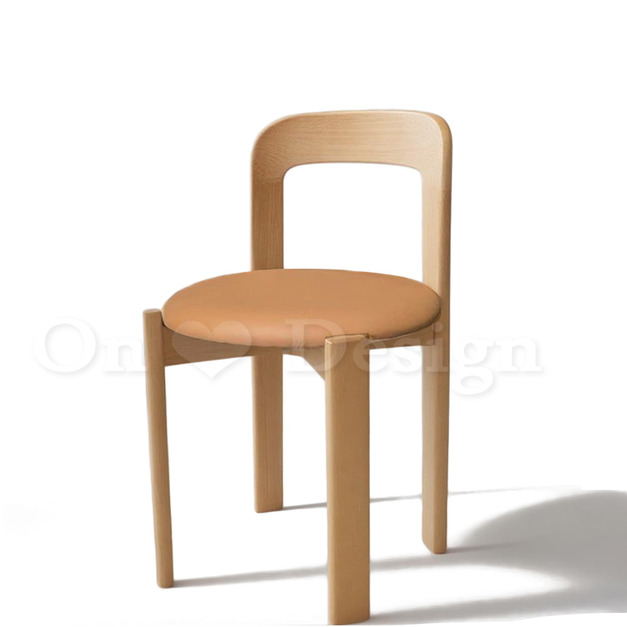 北歐 經典 極簡 餐廳 設計師款  實木 芮伊  餐椅 櫻桃木色 /咖皮 北歐 經典 極簡 餐廳 設計師款  實木 芮伊  餐椅 櫻桃木色 /咖皮