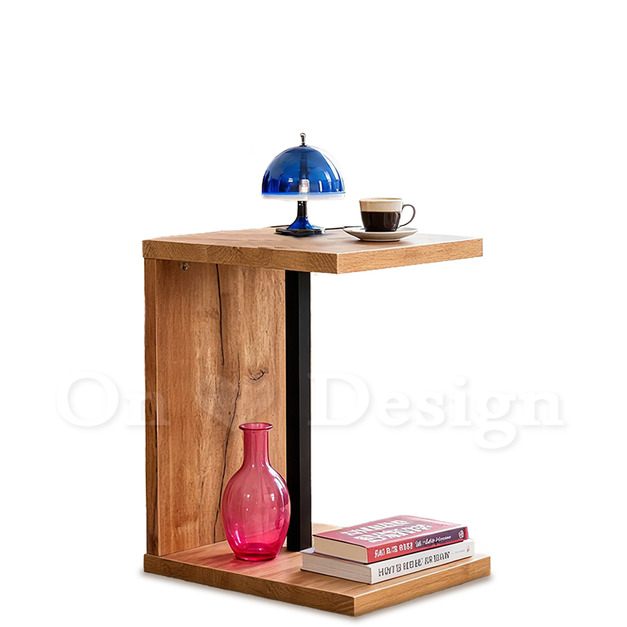 北歐 極簡 客廳 日式風格家具 和風 鐵件 托馬斯 橡木色 ㄈ型 小邊几  北歐 極簡 客廳 日式風格家具 和風 鐵件 托馬斯 橡木色 ㄈ型 小邊几