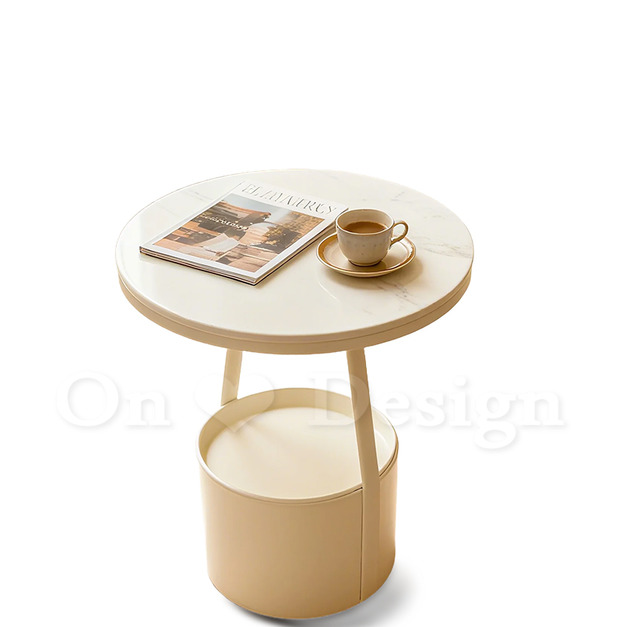 美式 客廳 邊桌 大理石紋 岩板 置物 普普 托盤 邊几 米色-50CM (附托盤) 美式 客廳 邊桌 大理石紋 岩板 置物 普普 托盤 邊几 米色-50CM (附托盤)