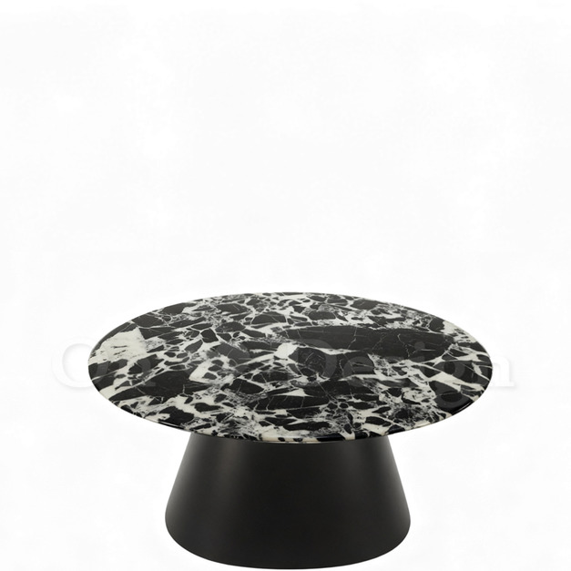 美式 客廳 咖啡桌 邊几 大理石紋 岩板 御史 寶格麗黑 茶几-80CM 美式 客廳 咖啡桌 邊几 大理石紋 岩板 御史 寶格麗黑 茶几-80CM