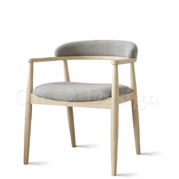 北歐極簡 設計款 餐椅 實木 餐廳椅 波力 扶手椅 洗白木色-灰 北歐極簡 設計款 餐椅 實木 餐廳椅 波力 扶手椅 洗白木色-灰