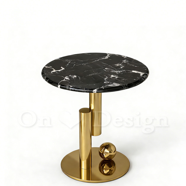 現貨🔥美式 客廳 咖啡桌 茶几 大理石紋 岩板 音符 鍍鈦金 寶格麗黑 邊几-45CM 現貨🔥美式 客廳 咖啡桌 茶几 大理石紋 岩板 音符 鍍鈦金 寶格麗黑 邊几-45CM