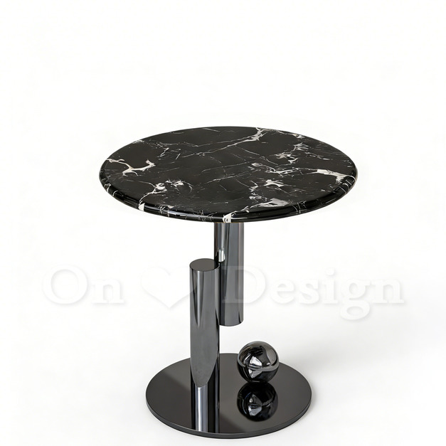 現貨🔥美式 客廳 咖啡桌 茶几 大理石紋 岩板 音符 鍍鈦 寶格麗黑 邊几-45CM 現貨🔥美式 客廳 咖啡桌 茶几 大理石紋 岩板 音符 鍍鈦 寶格麗黑 邊几-45CM