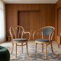 現貨🔥歐洲進口品牌 POLISH FAMEG Furniture 設計款 B-16 彎木扶手餐椅 - 原木色 椅墊版_1 現貨🔥歐洲進口品牌 POLISH FAMEG Furniture 設計款 B-16 彎木扶手餐椅 - 原木色 椅墊版_1