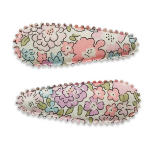 LILLIA 碎花布面髮夾(L)  1組2入 AZJJ-303-LL LILLIA 碎花布面髮夾(L)  1組2入 AZJJ-303-LL