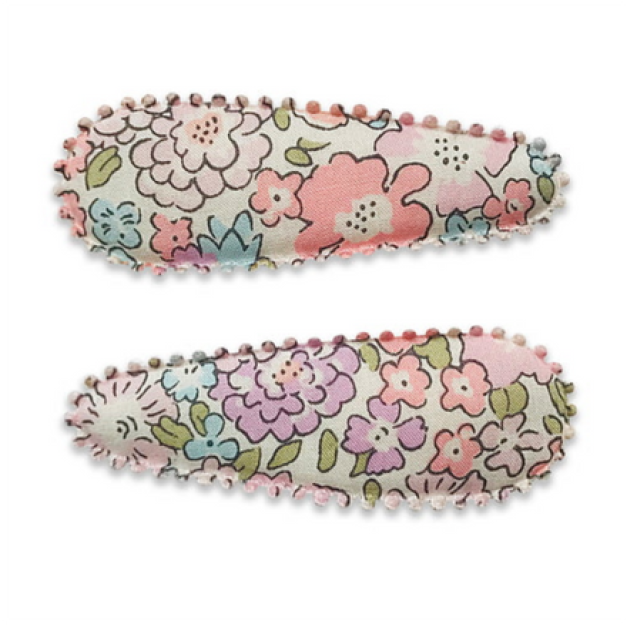 Little Lillia  碎花布面髮夾(S)  1組2入 AZJJ-345-LL Little Lillia  碎花布面髮夾(S)  1組2入 AZJJ-345-LL