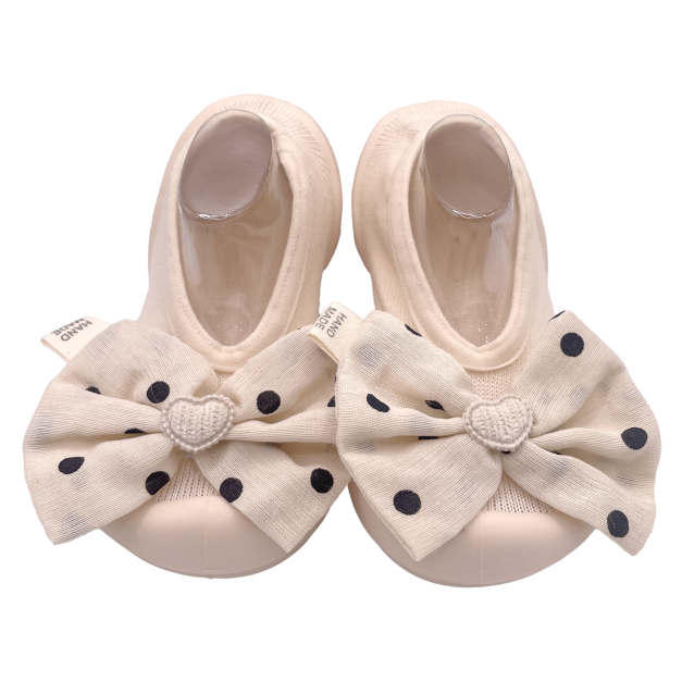 韓國 Ggomoosin 學步襪鞋 -  點點蝴蝶結 (短版)  韓國 Ggomoosin 學步襪鞋 -  點點蝴蝶結 (短版)