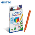 【義大利 GIOTTO】小巨人可削式蠟筆12色 【義大利 GIOTTO】小巨人可削式蠟筆12色