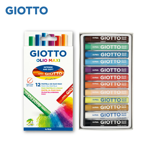 【義大利 GIOTTO】兒童粉蠟筆(12色)