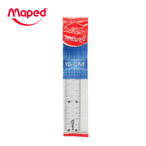 【法國Maped】學用透明短尺15CM 【法國Maped】學用透明短尺15CM