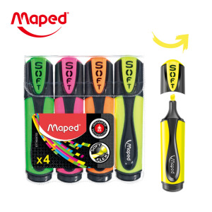 【法國Maped】超軟筆頭螢光筆4色組 【法國Maped】超軟筆頭螢光筆4色組