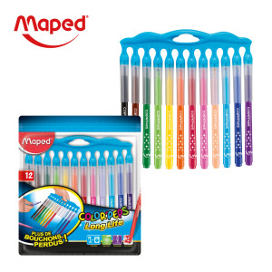 【法國Maped】連蓋式長效型彩色筆12色 【法國Maped】連蓋式長效型彩色筆12色