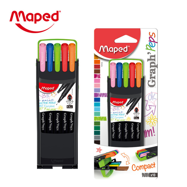 【法國Maped】Graph'Peps0.4圖像簽字筆智慧筆盒組