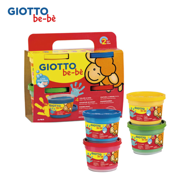 【義大利 GIOTTO】歡樂手指彩繪4色組(手指膏) 【義大利 GIOTTO】歡樂手指彩繪4色組(手指膏)