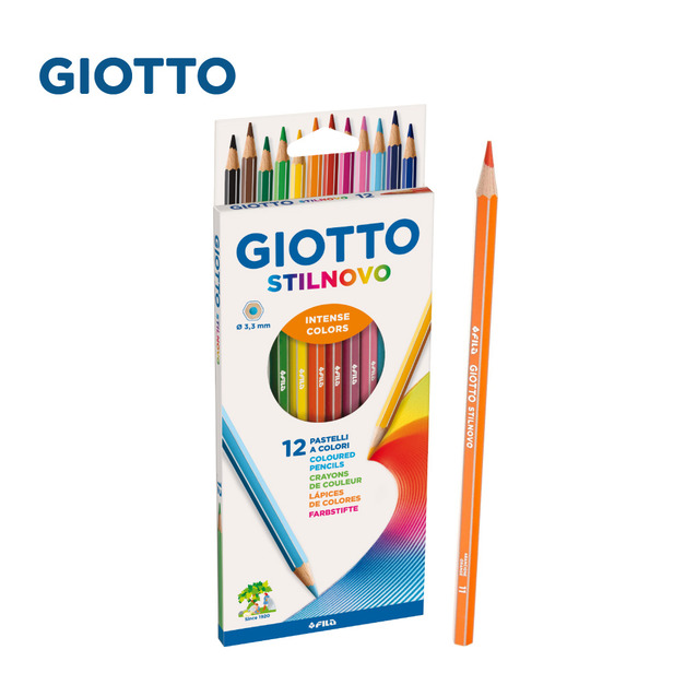 【義大利 GIOTTO】STILNOVO 學用六角彩色鉛筆(12色)