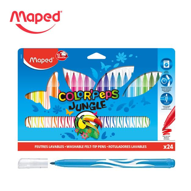 【法國Maped】學用細頭彩色筆24色