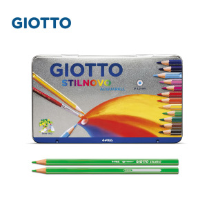 【義大利 GIOTTO】STILNOVO 水溶性彩色鉛筆(12色)鐵盒 【義大利 GIOTTO】STILNOVO 水溶性彩色鉛筆(12色)鐵盒