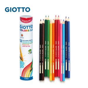 【義大利 GIOTTO】3.0桶裝12色色鉛筆 【義大利 GIOTTO】3.0桶裝12色色鉛筆