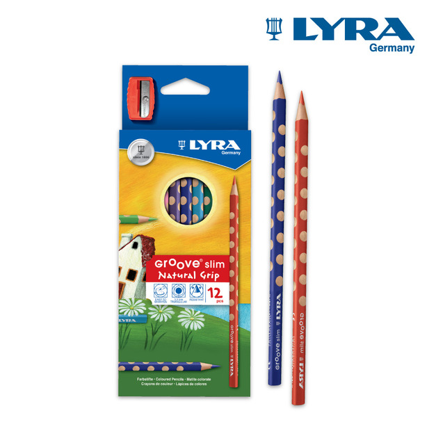 【德國LYRA】GROOVE三角洞洞色鉛筆(細)(12色)