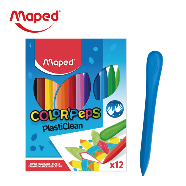 【法國Maped】不沾手三角蠟筆12色 【法國Maped】不沾手三角蠟筆12色