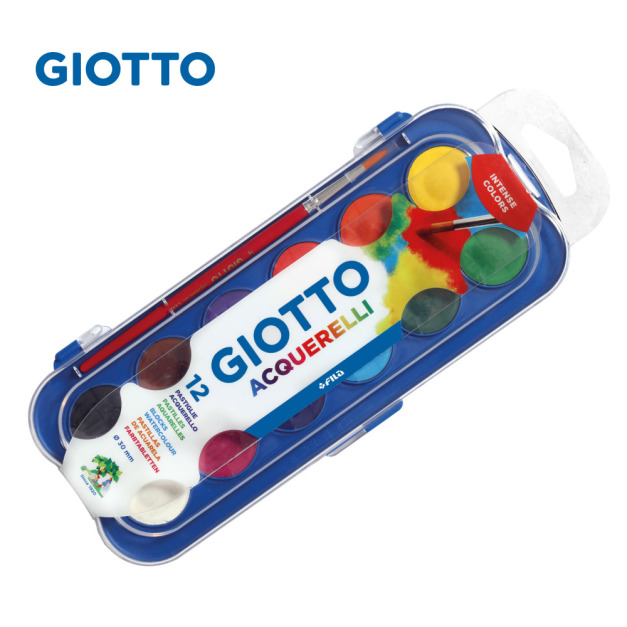 【義大利 GIOTTO】水彩粉餅12色 【義大利 GIOTTO】水彩粉餅12色