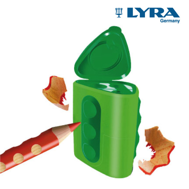 【德國LYRA】Groove雙孔削筆器(單入)顏色隨機 【德國LYRA】Groove雙孔削筆器(單入)顏色隨機