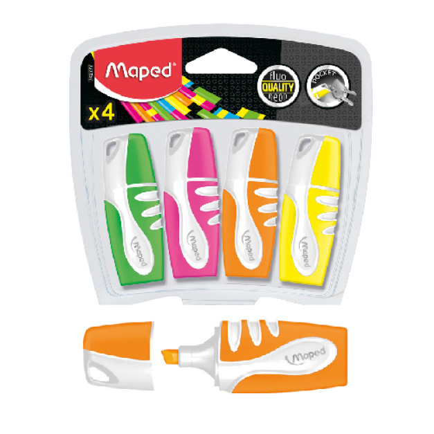 ✖︎童趣Outlet【法國Maped】Mini隨身螢光筆4色組 ✖︎童趣Outlet【法國Maped】Mini隨身螢光筆4色組