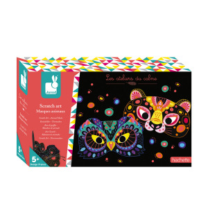 ★絕版品【法國Janod】小小工作坊-刮畫動物面具 ★絕版品【法國Janod】小小工作坊-刮畫動物面具