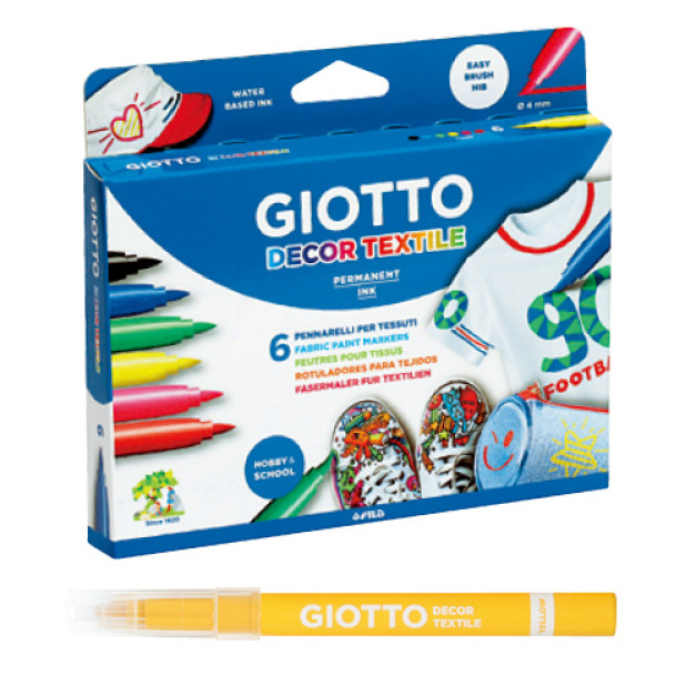 2026 Sol老師【義大利 GIOTTO】衣物彩繪筆(6色) 2026 Sol老師【義大利 GIOTTO】衣物彩繪筆(6色)