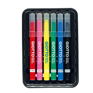 ★福利品【義大利 GIOTTO】衣物彩繪筆-6色 (舊包裝) ★福利品【義大利 GIOTTO】衣物彩繪筆-6色 (舊包裝)