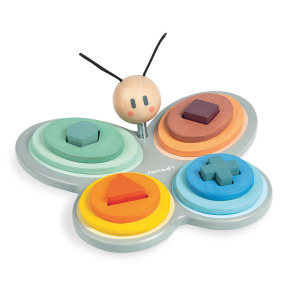 【法國Janod】北歐簡約木玩-蝴蝶認知盤 【法國Janod】北歐簡約木玩-蝴蝶認知盤