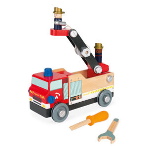 【法國Janod】小木匠創意玩-消防車 【法國Janod】小木匠創意玩-消防車