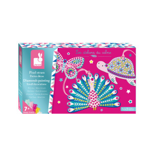 ★絕版品【法國Janod】小小工作坊-水晶貼畫(孔雀) ★絕版品【法國Janod】小小工作坊-水晶貼畫(孔雀)