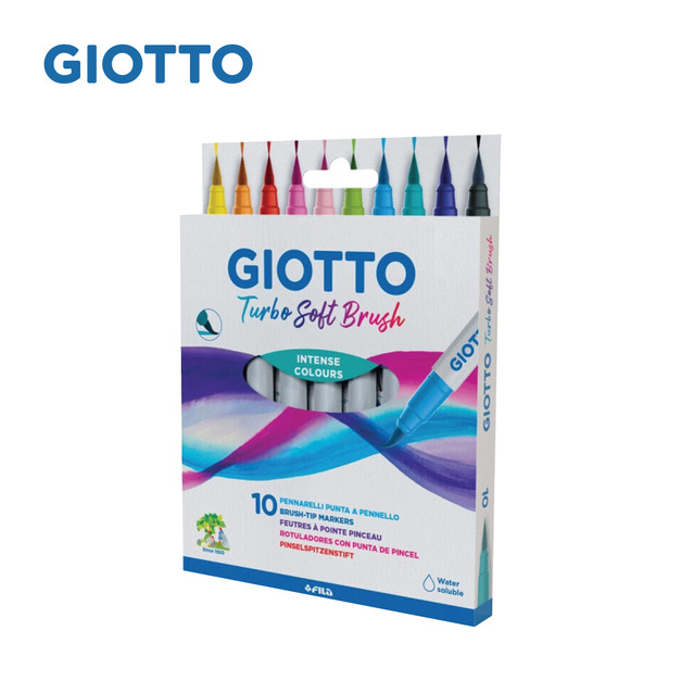 【義大利 GIOTTO】軟刷頭藝術筆10色