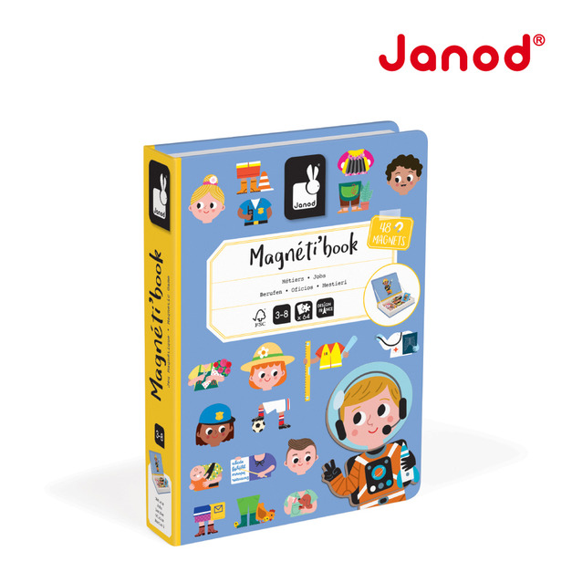 【法國Janod】磁鐵遊戲書-各行各業