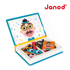 ★福利品【法國Janod】磁鐵遊戲書-有趣的臉(盒損) ★福利品【法國Janod】磁鐵遊戲書-有趣的臉(盒損)