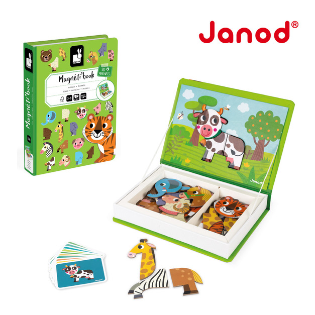 【法國Janod】磁鐵遊戲書-我的動物朋友