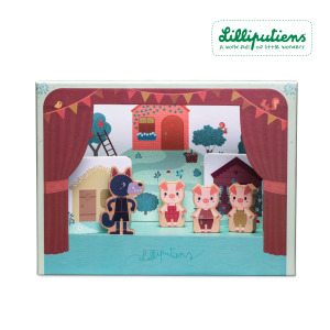 【比利時Lilliputiens】磁力劇場-三隻小豬 【比利時Lilliputiens】磁力劇場-三隻小豬