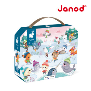 【法國Janod】厚片拼圖-雪地派對 36pcs 【法國Janod】厚片拼圖-雪地派對 36pcs