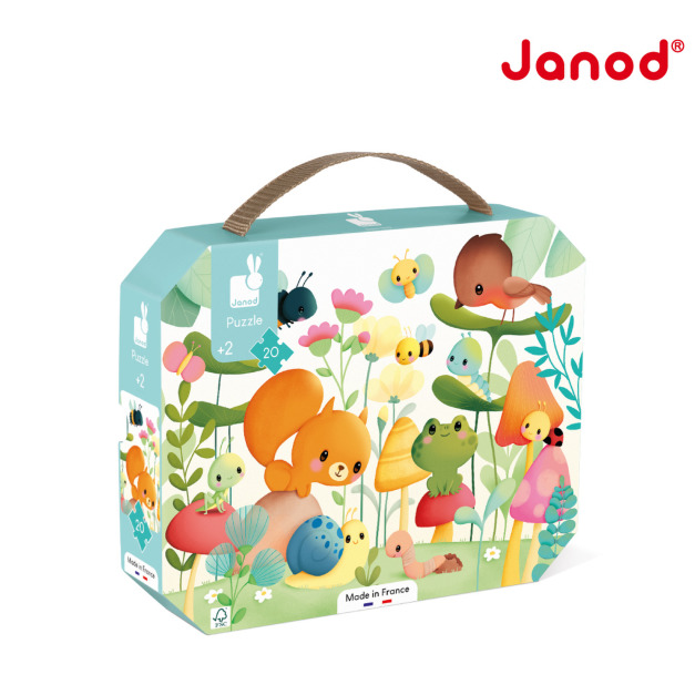 2026QQmei【法國Janod】厚片拼圖-花園好朋友 20pcs 2026QQmei【法國Janod】厚片拼圖-花園好朋友 20pcs