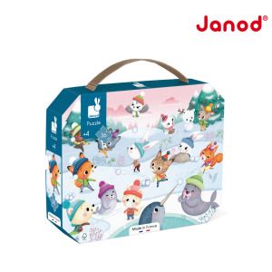 ★福利品【法國Janod】厚片拼圖-雪地派對 36pcs ★福利品【法國Janod】厚片拼圖-雪地派對 36pcs