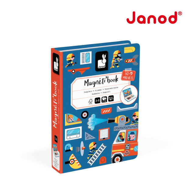 ★福利品【法國Janod】磁鐵遊戲書-救火英雄(盒損) ★福利品【法國Janod】磁鐵遊戲書-救火英雄(盒損)