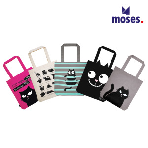 【德國Moses】黑貓艾德購物袋(五款任選) 【德國Moses】黑貓艾德購物袋(五款任選)