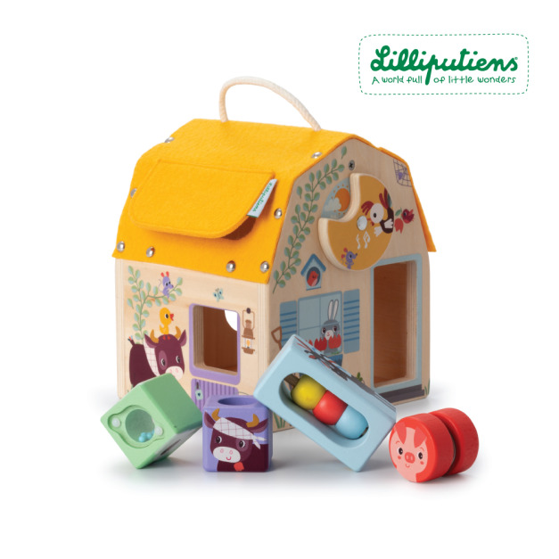 ★福利品【比利時Lilliputiens】聲音形狀探索屋-展示品 ★福利品【比利時Lilliputiens】聲音形狀探索屋-展示品