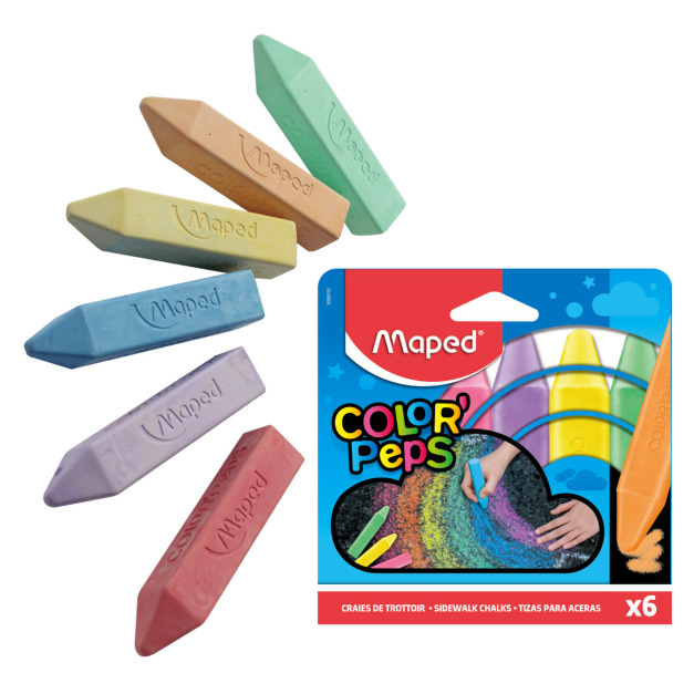 2026QQmei【法國Maped】彩虹胖粉筆6色 2026QQmei【法國Maped】彩虹胖粉筆6色